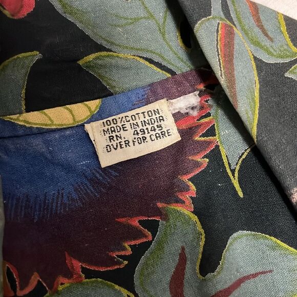 Vintage 90s Boho Hippie Colorful Floral Tropical Oversized Blazer Jacket - Picture 6 of 8